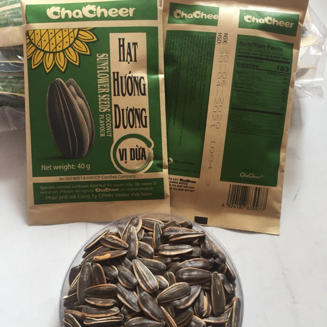 Hạt hướng dương vị dừa Chacheer gói 40g
