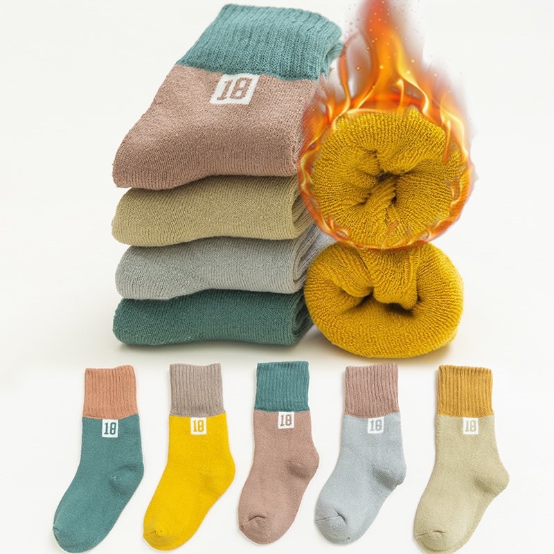Combo 5 đôi Tất xù cho bé, vớ cho mùa đông rét đậm đại hàn - LT2022