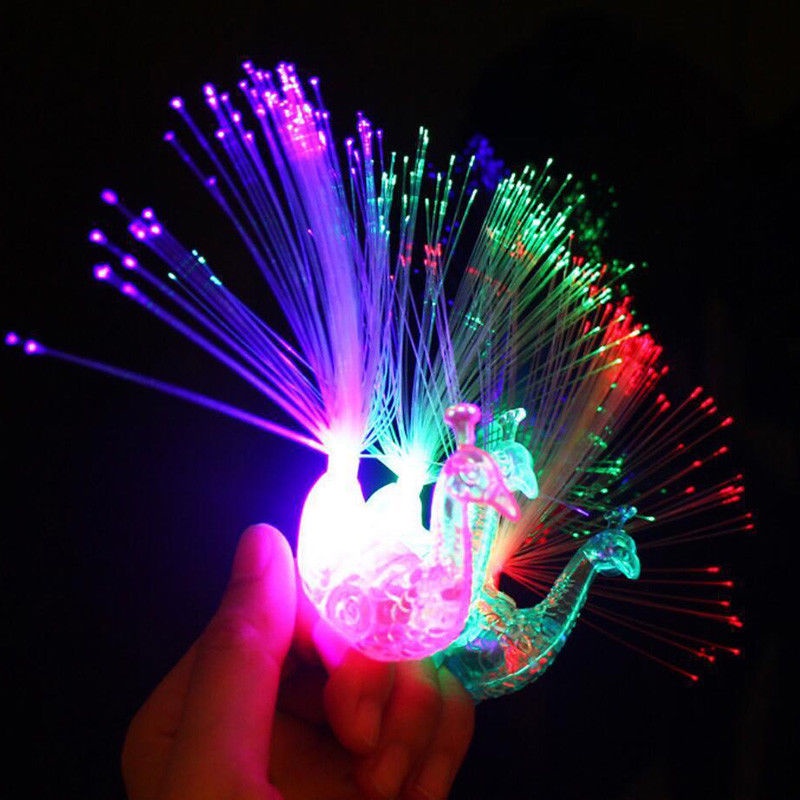 Đồ Chơi Con Công Có Đèn LED Phát Sáng Nhiều Màu