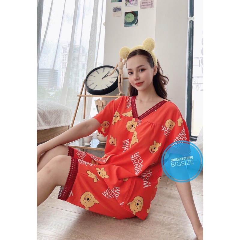 [Mẫu Đẹp] Pyjama Lưng Đồ Bộ Bigsize 55-100kg Diện cực Đẹp Chất lụa Nhật  Cao Cấp