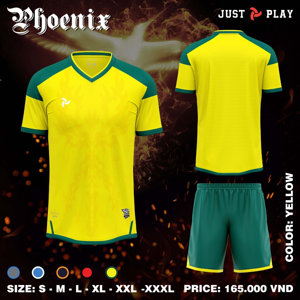 Bộ Quần Áo Bóng Đá Không Logo JP  Phoenix Cao Cấp Mới Nhất
