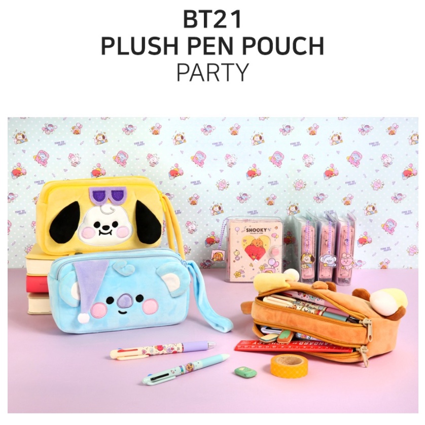 MONOPOLY X LINE FRIENDS BT21 BABY DOLL PEN POUCH  HỘP BÚT HÌNH BT21 BẢN PARTY