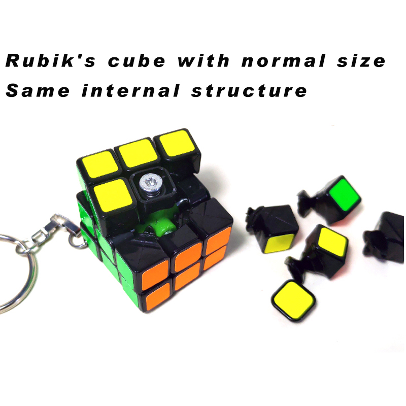 Móc chìa khóa gắn đồ chơi khối rubik 3x3