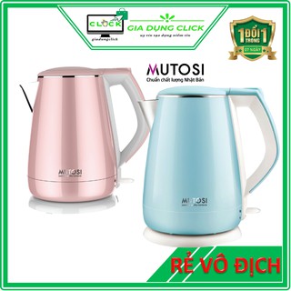Ấm điện 2 lớp mutosi mk18 1.5 lit đế xoay 360 độ - chất lượng nhật bản