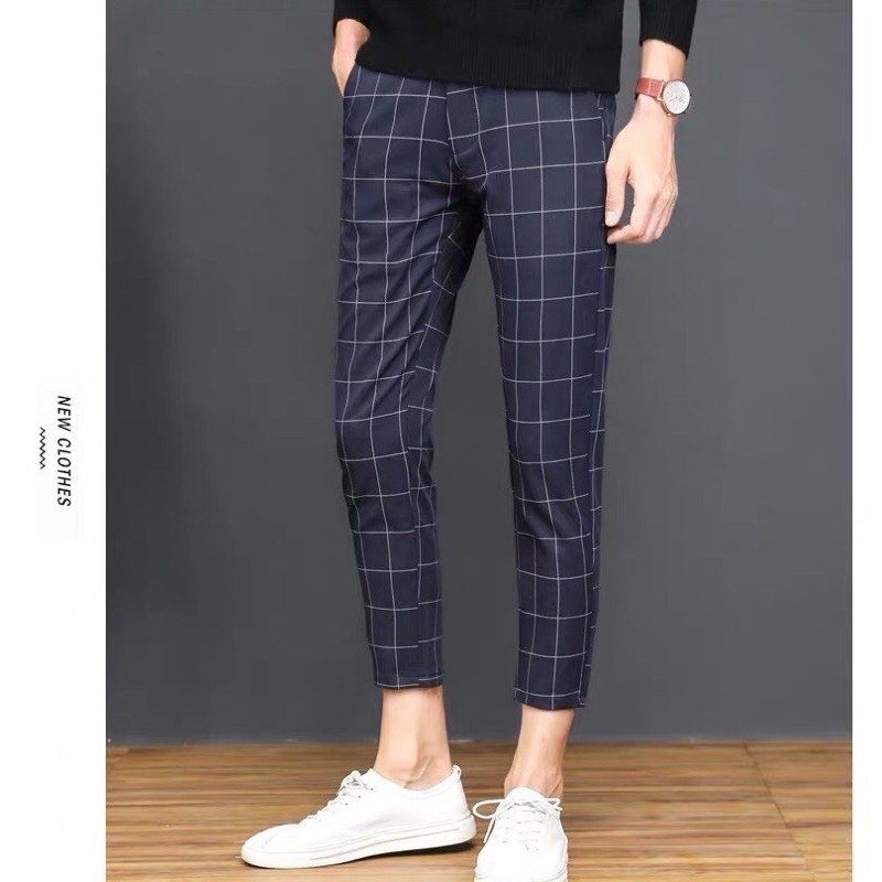 Quần tây âu nam sọc GẤU 194 chất liệu vải tây cao cấp, mềm mịn, co dãn nhẹ - form slim fit