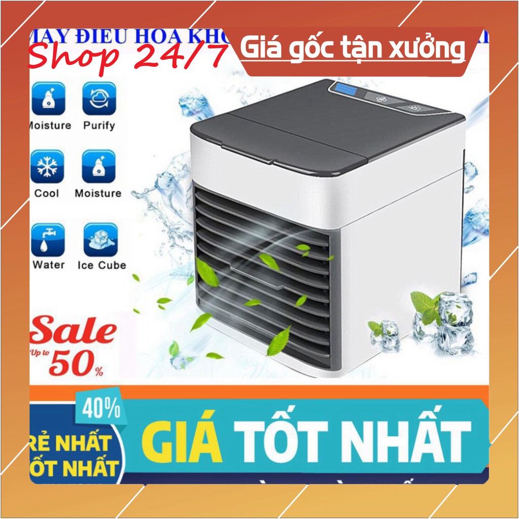 🌥️FREESHIP🌥️ Quạt Điều Hòa Mini Hơi Nước Để Bàn, Quạt Điều Hòa Mini Công Nghệ Hàn Quốc Siêu Mát - Shop 24/7