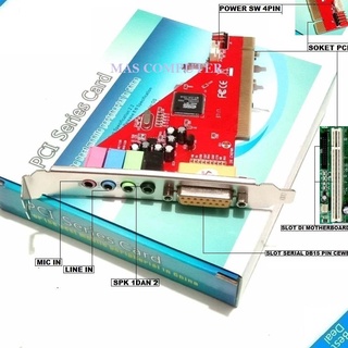Thẻ Âm Thanh PCI 5.1 PCI PCI Có Âm Thanh P thumbnail