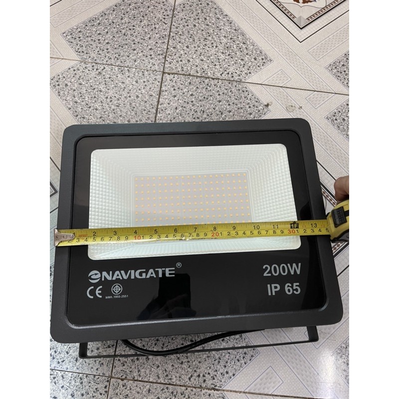 Đèn pha led 200W ánh sáng vàng chuyên công trình ngoài trời, trang trí sân vườn, bảng hiệu vỏ nhôm dày chống nước ip65