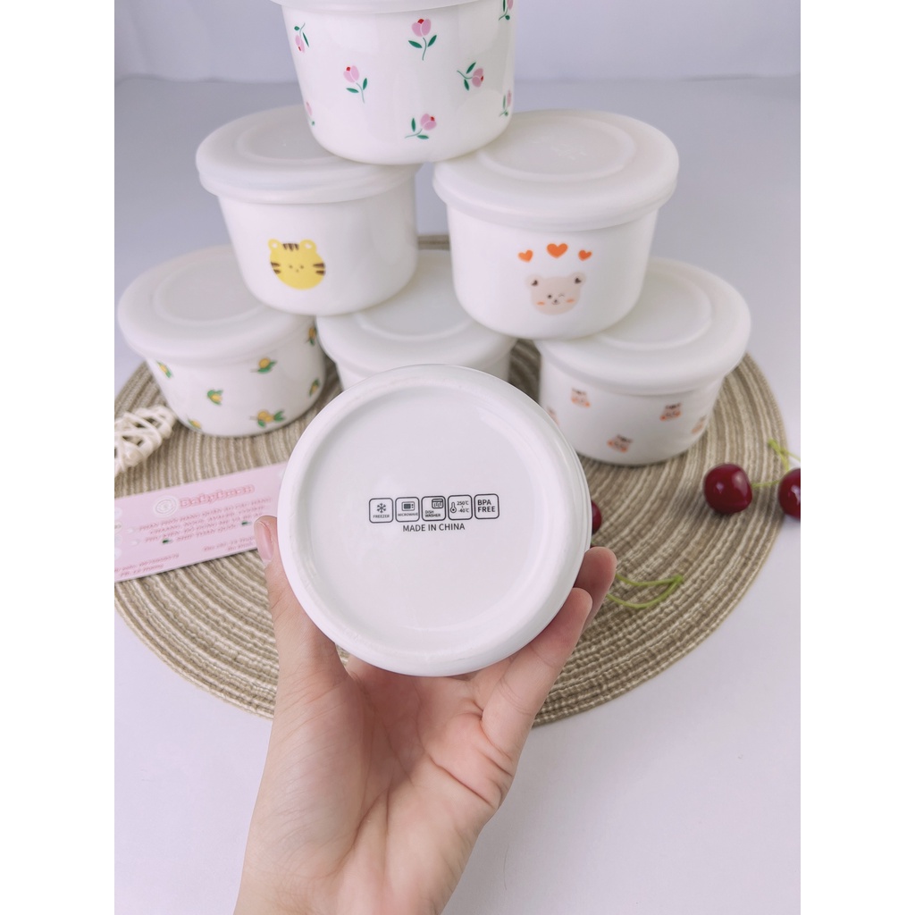 Hũ Sứ Đựng Đồ Ăn Dặm Cho Bé Phong Cách Hàn Quốc Babibu - HSAD