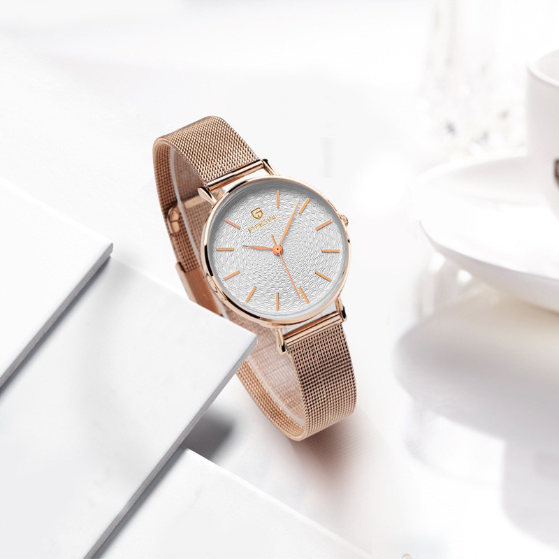 (Siêu Sang) Đồng Hồ Nữ PAGINI PA8222 Dây Thép Không Gỉ + Tặng Kèm Pin | BigBuy360 - bigbuy360.vn