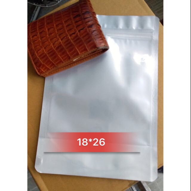 1kg Túi zip 18*26 đựng 500g mứt dừa ( hàng đẹp - ko rách - ko nứt )