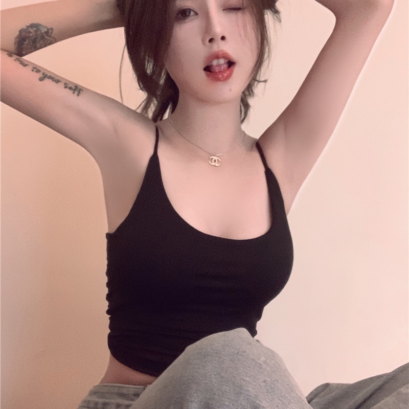 COZOK Áo Hai Dây Dáng Ôm Quyến Rũ Dễ Phối Đồ Thời Trang