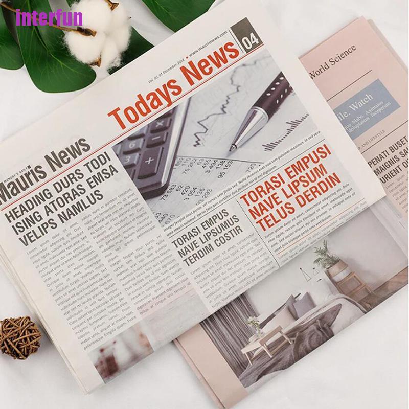 Bộ 2 Giấy Quấn In Chữ Tiếng Anh Cổ Điển Dùng Làm Đạo Cụ Chụp Ảnh