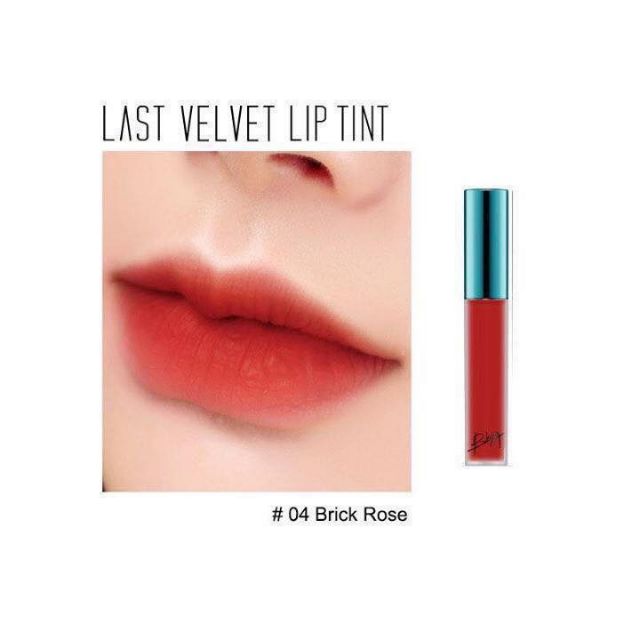 Son kem Bbia Last Velvet Lip Tint màu 04 -Đỏ cam pha đỏ gạch