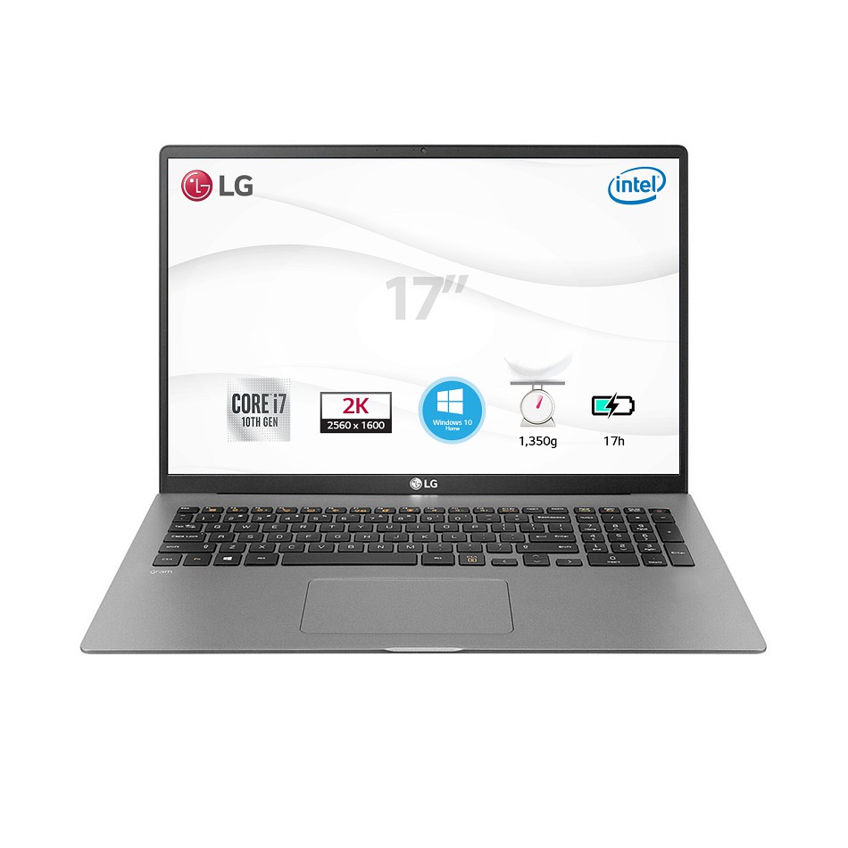 Laptop LG Gram 17Z90N-V.AH75A5 (i7 1065G7/8GB RAM/512GB SSD/17inch IPS/FP/Win 10 Home Plus/Xám Bạc) - Hàng Chính Hãng