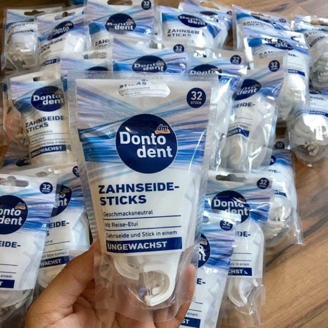 COMBO 2 GÓI QUE CHỈ NHA KHOA DONTODENT (Zahnseide-Sticks)