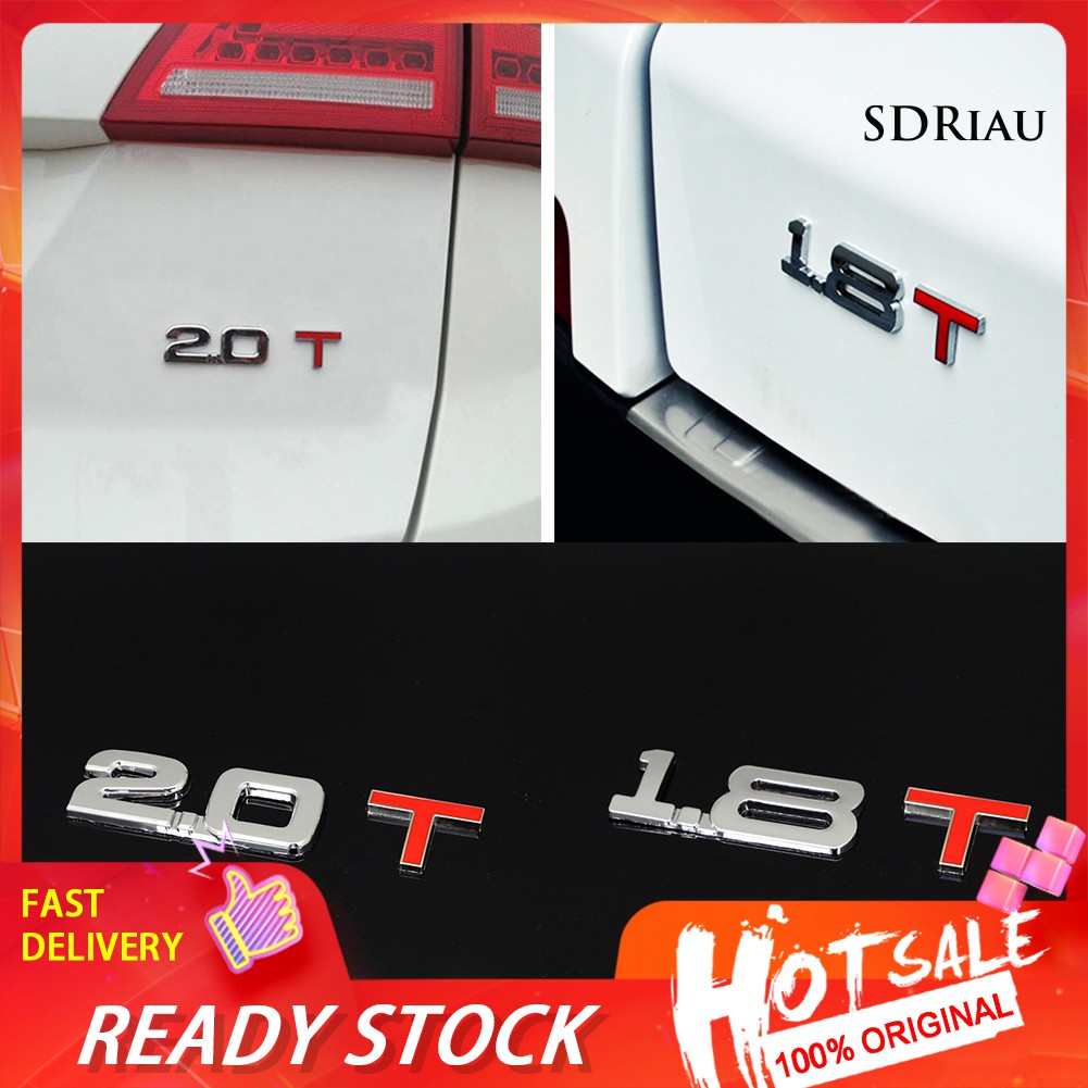 Miếng dán kim loại 3D trang trí ô tô 1.6 1.8 2.0 3.0 T nhiều mẫu tùy chọn