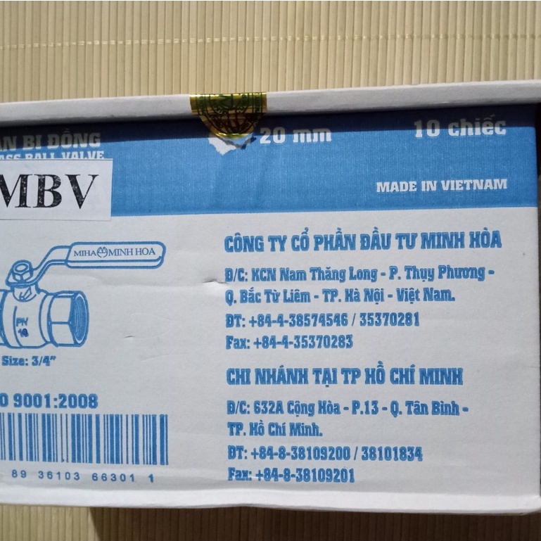 Van bi đồng tay gạt Minh Hoà