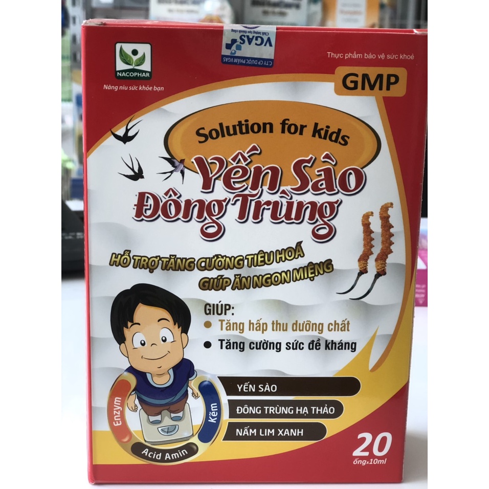 Siro uống tăng cường tiêu hoá giúp bé ăn ngon Yến xào đông trùng, thành phần tự nhiên, tăng hấp thu, tăng sức đề kháng