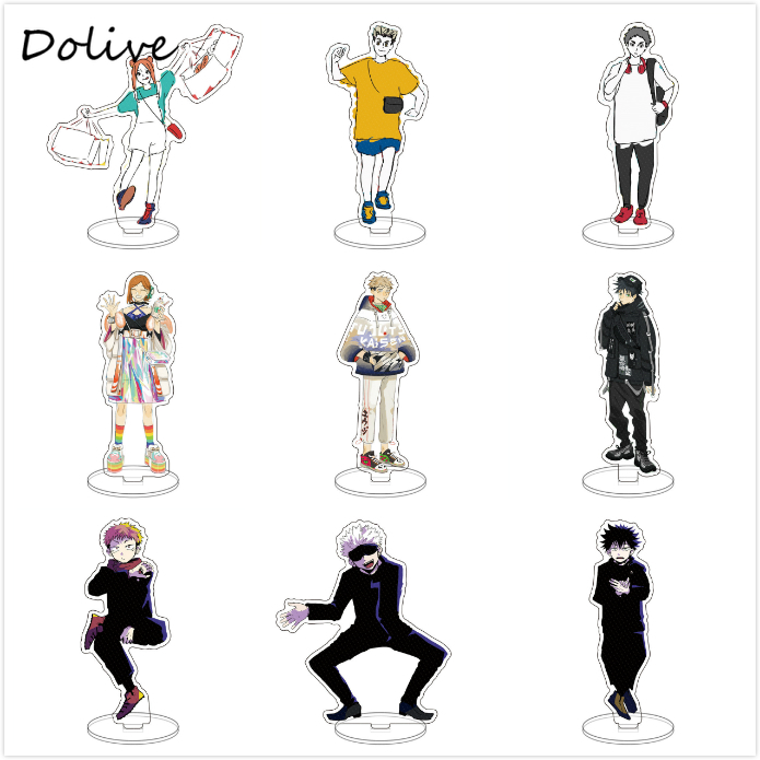 Jujutsu Kaisen Pendant Keychain Figure Anime Kaisen Acrylic Tabletop Stand Gojo Satoru Itadori Yuuji 15cm