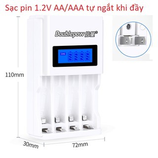 Bộ sạc màn hình LCD tốc độ cao K98 tặng kèm hộp 4 PIN SẠC AA 3200mAh