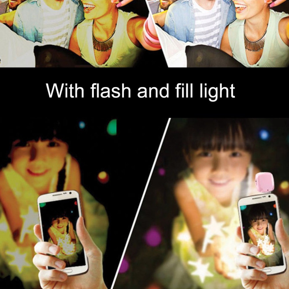 16pcs LED Mini Flash Fill nhẹ Đối với điện thoại di động chụp ảnh tự sướng sáng Nhiếp ảnh đèn 3.5mm Bright Đèn LED