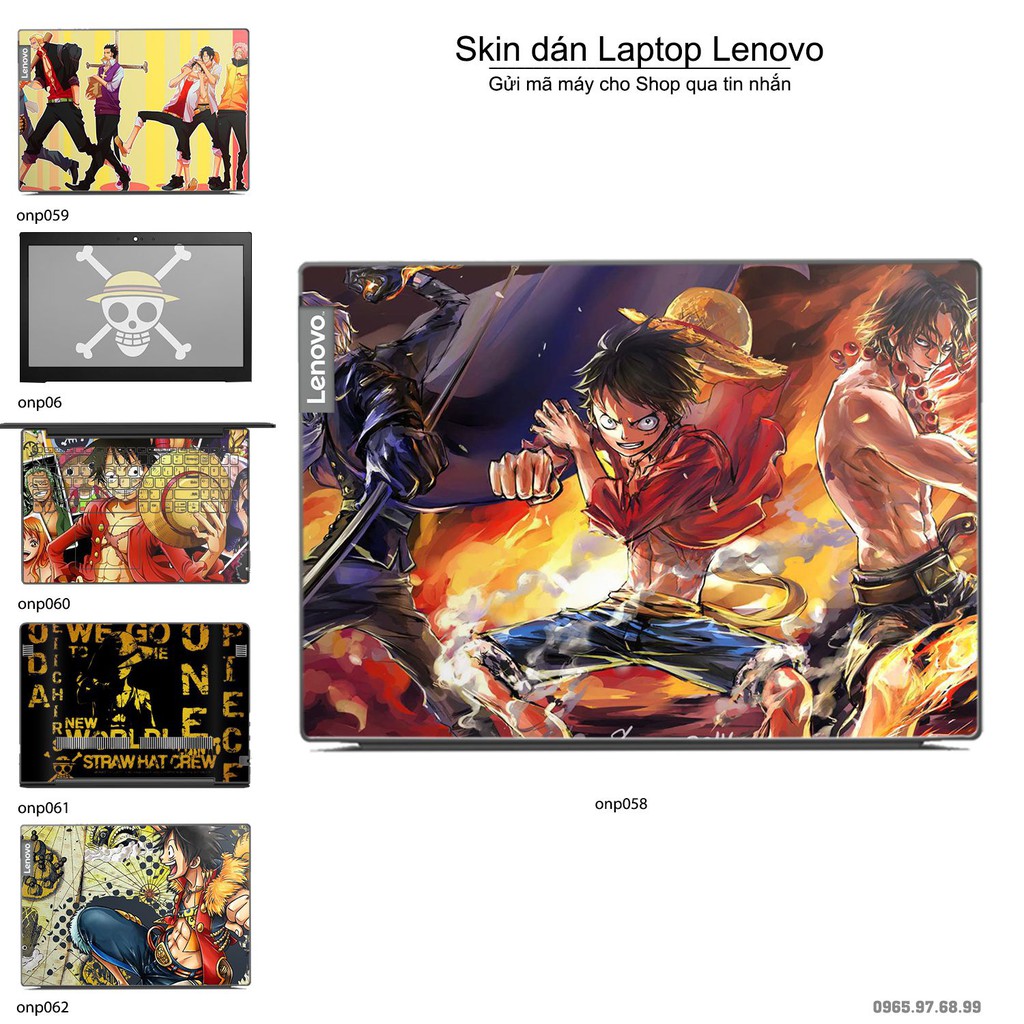 Skin dán Laptop Lenovo in hình One Piece _nhiều mẫu 3 (inbox mã máy cho Shop)