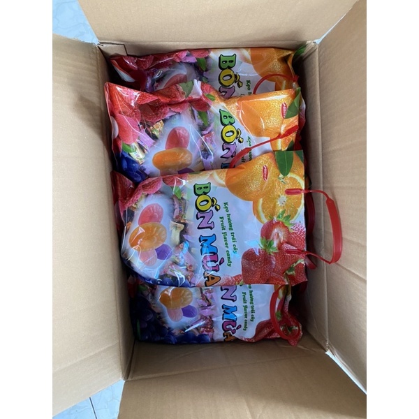 KẸO TRÁI CÂY 4 MÙA - KẸO HƯƠNG TRÁI CÂY BỐN MÙA 650g