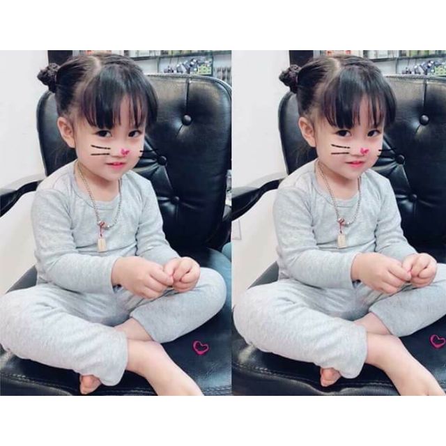 Bộ thun chất borip xuất trơn cho bé yêu ( ảnh thật kèm clip)