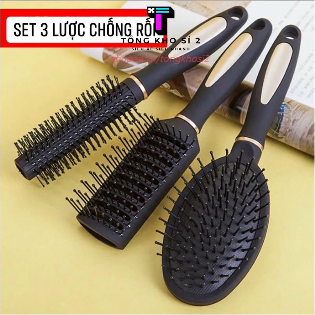 D876 Set 3 lược chống rối, gỡ rối