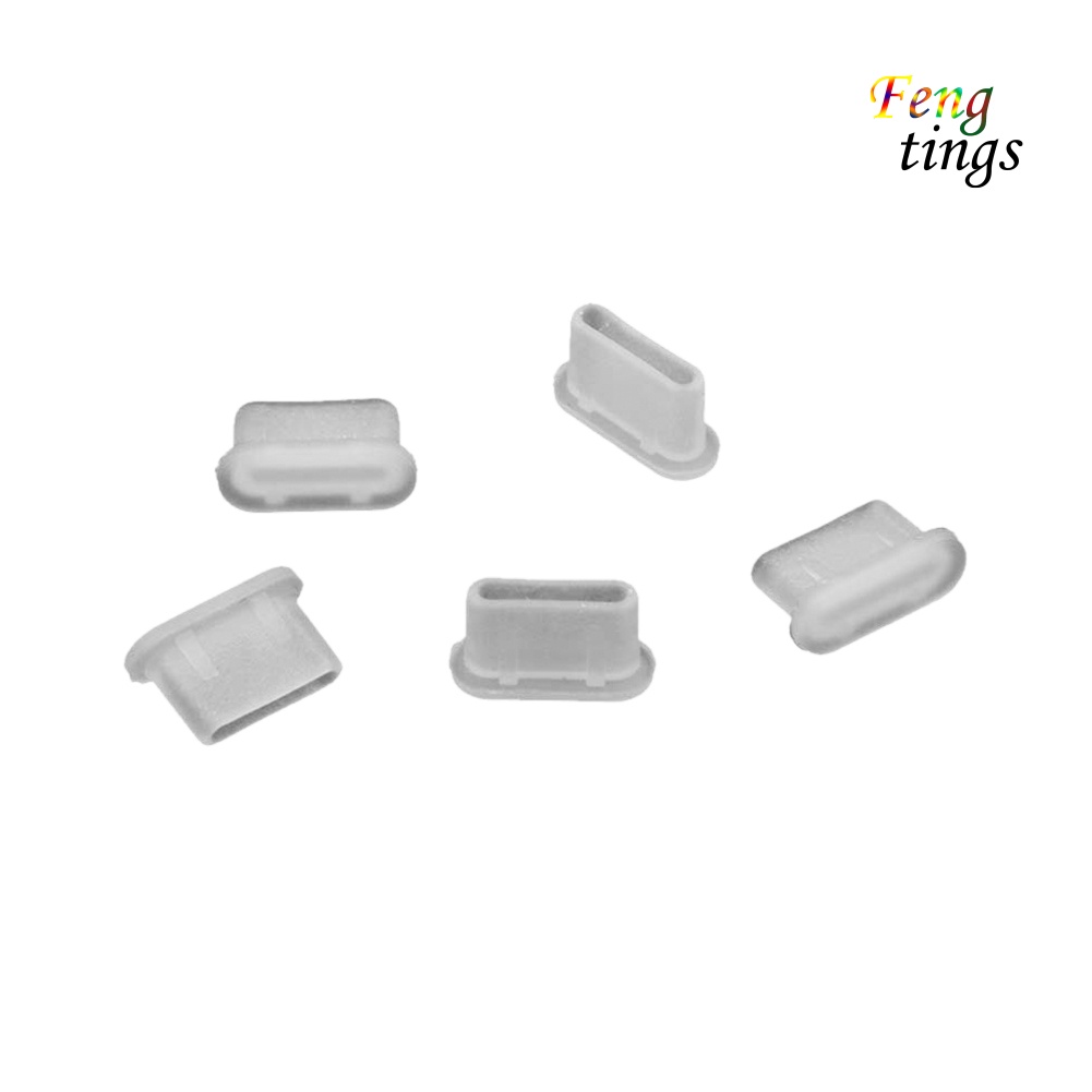 5 nút bịt chống bụi bằng silicon mềm cho cổng sạc Type điện thoại / máy tính bảng