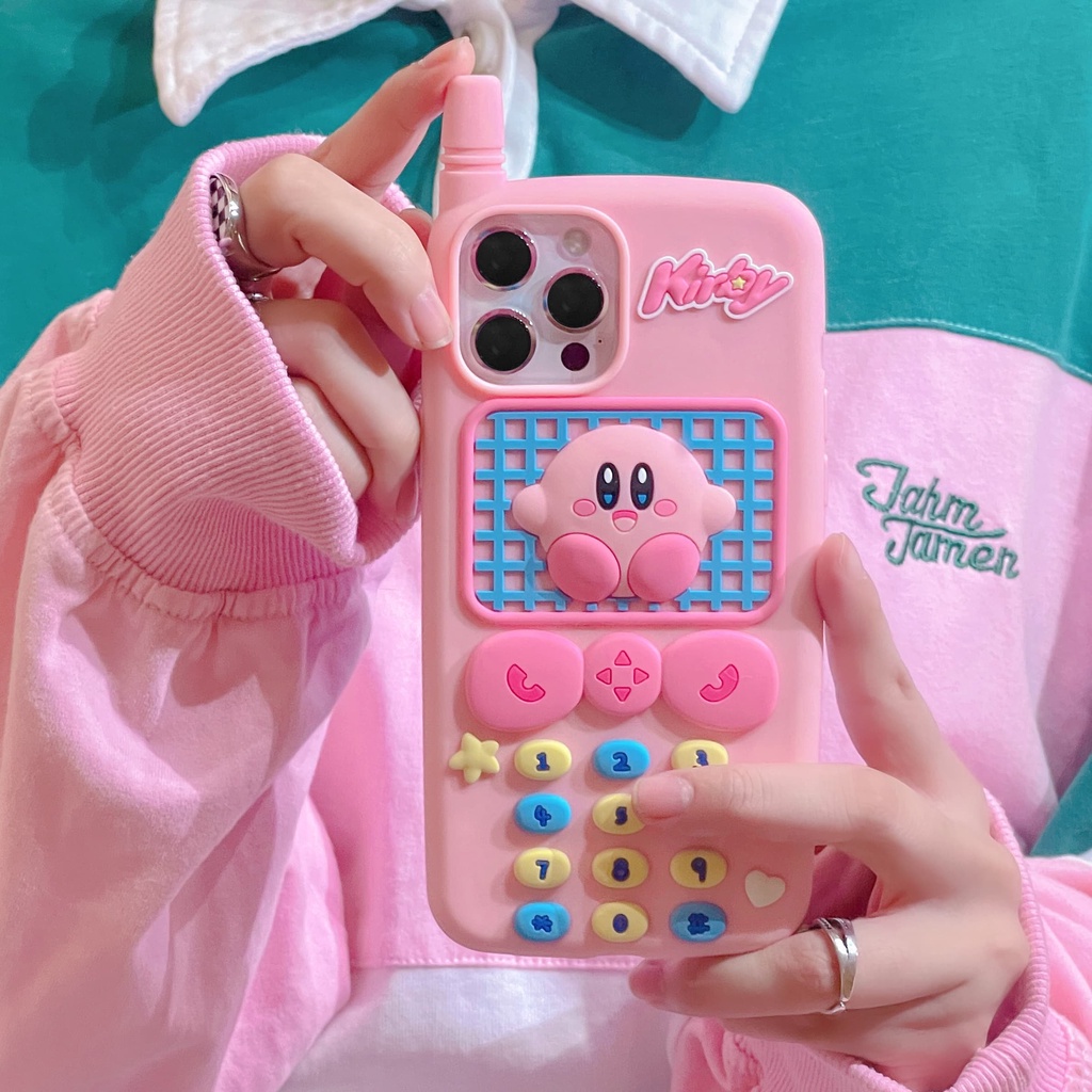 Ốp Điện Thoại Chống Sốc Kiểu Hoạt Hình Kirby Vui Nhộn Cho Iphone
