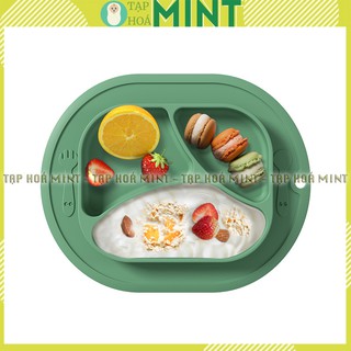 Khay ăn dặm silicone chống đổ, khay ăn dặm cho bé đế hít vào bàn ăn - Tạp hoá mint
