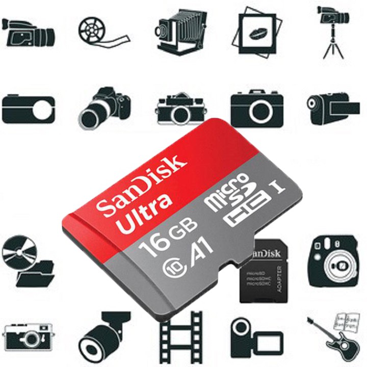 Thẻ nhớ SanDisk 16GB – SanDisk Ultra MicroSD – CHÍNH HÃNG – Bảo hành 5 năm – Kèm Adapter