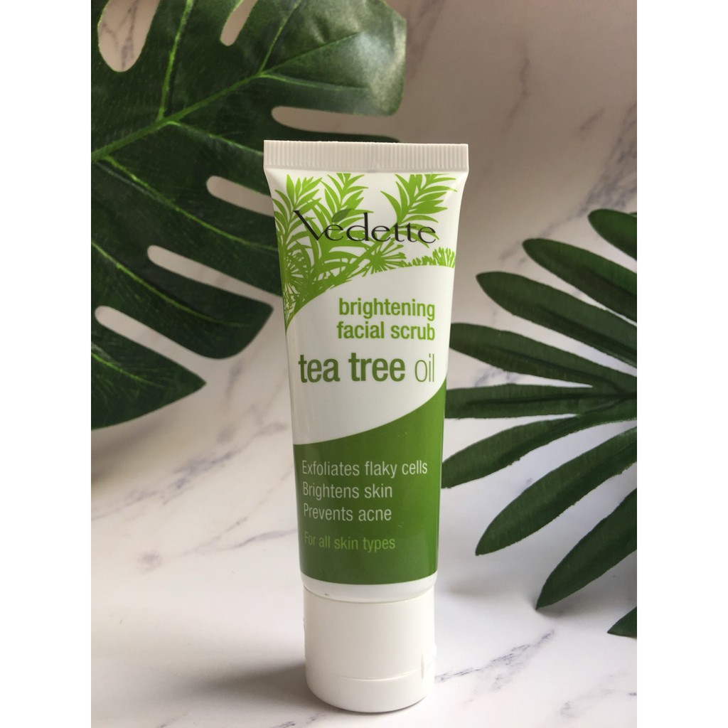 Sữa Tẩy Tế Bào Chết Dưỡng Sáng Da -Tea Tree Oil Brightening Facial Scrub Vedette 45ml-0514947