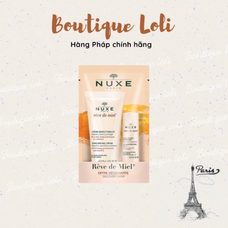 Set Dưỡng Nuxe ( môi+ tay )