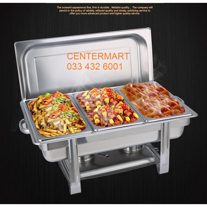 Nồi hâm buffet điện nắp rời 1-2-3 khay - chân hàn liền - chuyên khách sạn nhà hàng - inox cao cấp
