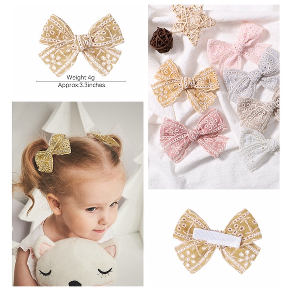 Set 2 kẹp tóc nơ KIDSBOWS ngọt ngào đáng yêu cho bé gái