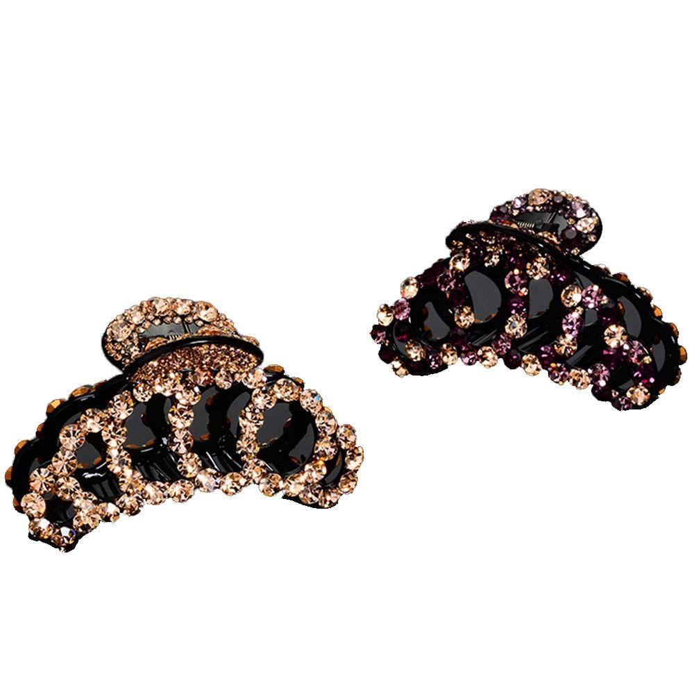 Kẹp Tóc Lấp Lánh Nhiều Màu Mới|Tay Nắm Chuối Bằng Acrylic Phong Cách Retro