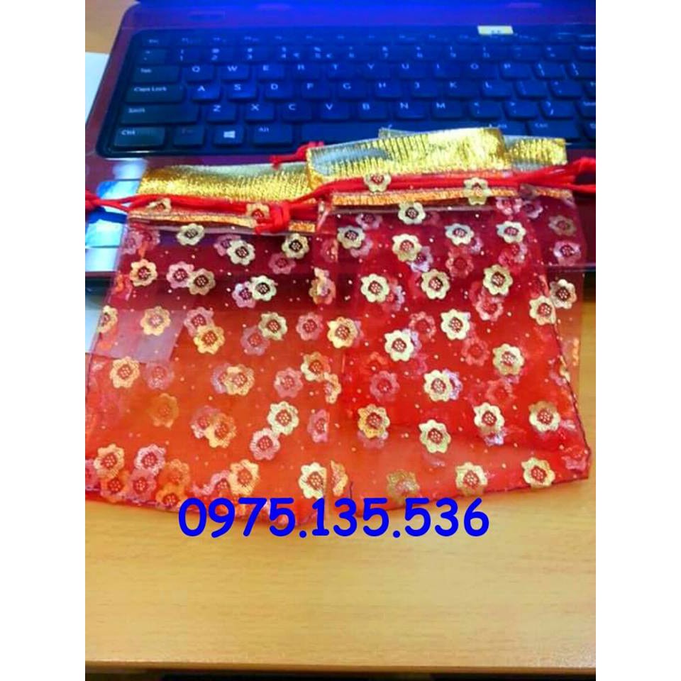 Set 100 túi muối lộc đỏ