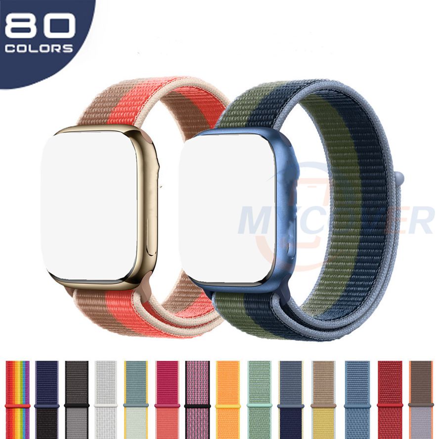Dây đeo nylon thích hợp cho Series 7 6 SE 5 4 3 2 1 45mm 41mm 44m