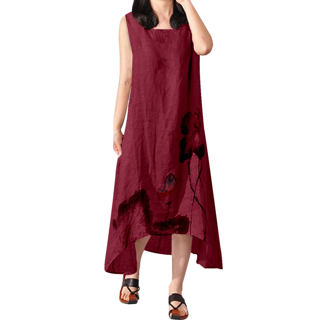 Đầm suông không tay dáng rộng phong cách trẻ trung cho nữ | BigBuy360 - bigbuy360.vn