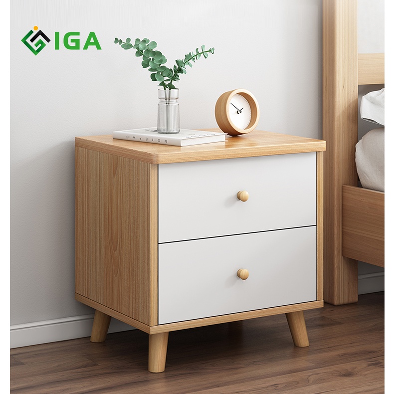 Tab đầu giường IGA , tủ đầu giường phong cách Nordic GP174