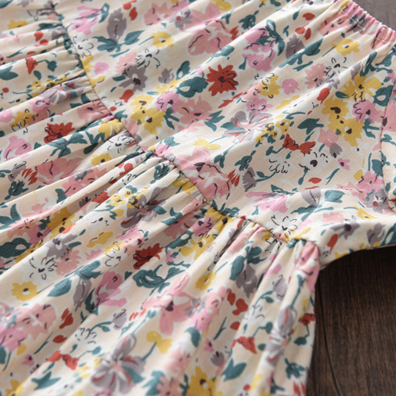 Đầm công chúa BEAR LEADER tay phồng họa tiết chấm bi thời trang mùa hè mới cho bé gái 2-7 tuổi