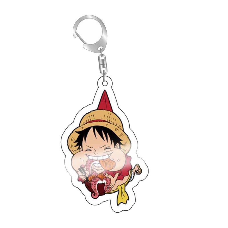 Móc Khóa Cao Su Họa Tiết Hoạt Hình One Piece Đáng Yêu Charms