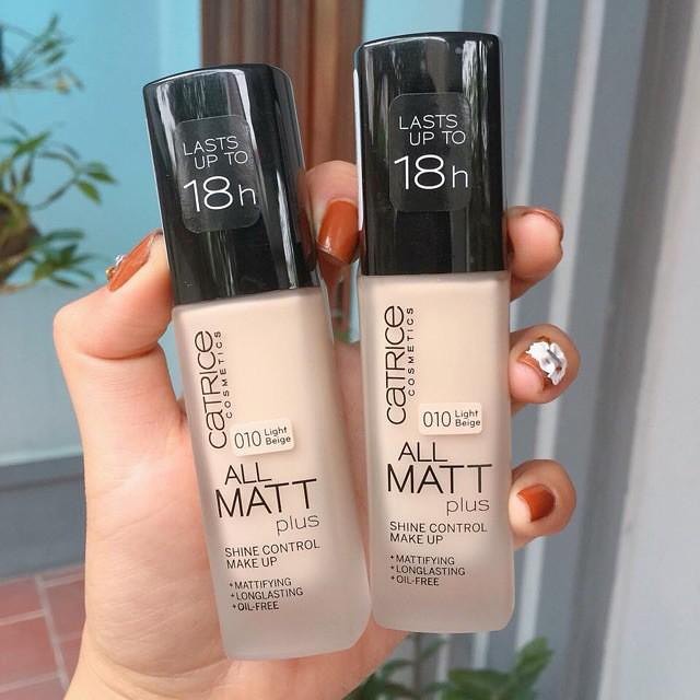 Kem Nền Catrice All Matt Plus Shine Control Make Up 18h