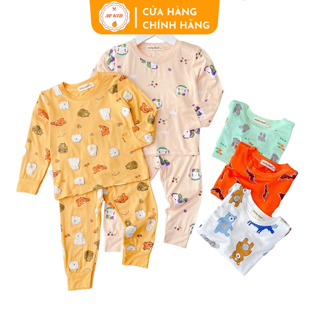 Bộ quần áo trẻ em dài tay Minky Mom Dơi cho bé trai bé gái chất thun lạnh cao cấp siêu co giãn và mềm mịn 6-18kg