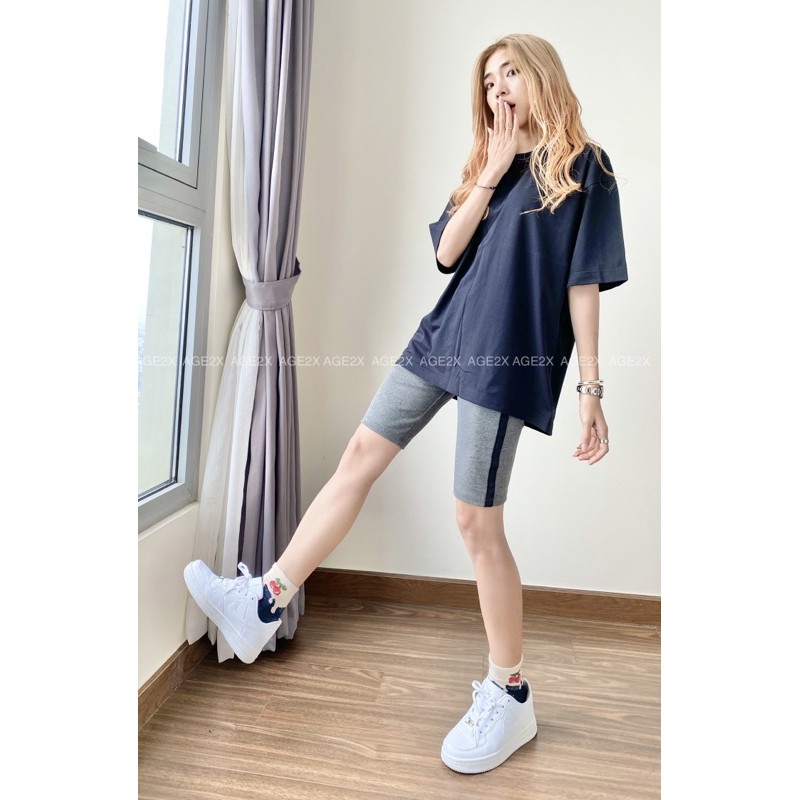 Áo thun oversize unisex tay lỡ 🆘 basic chính hãng AGE2X giá chất lương và giá tốt nhất