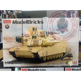 Army sluban m38 b 0892 bộ đồ chơi lăp ráp Xe tank M1A2 sep V2 Abram của Mỹ