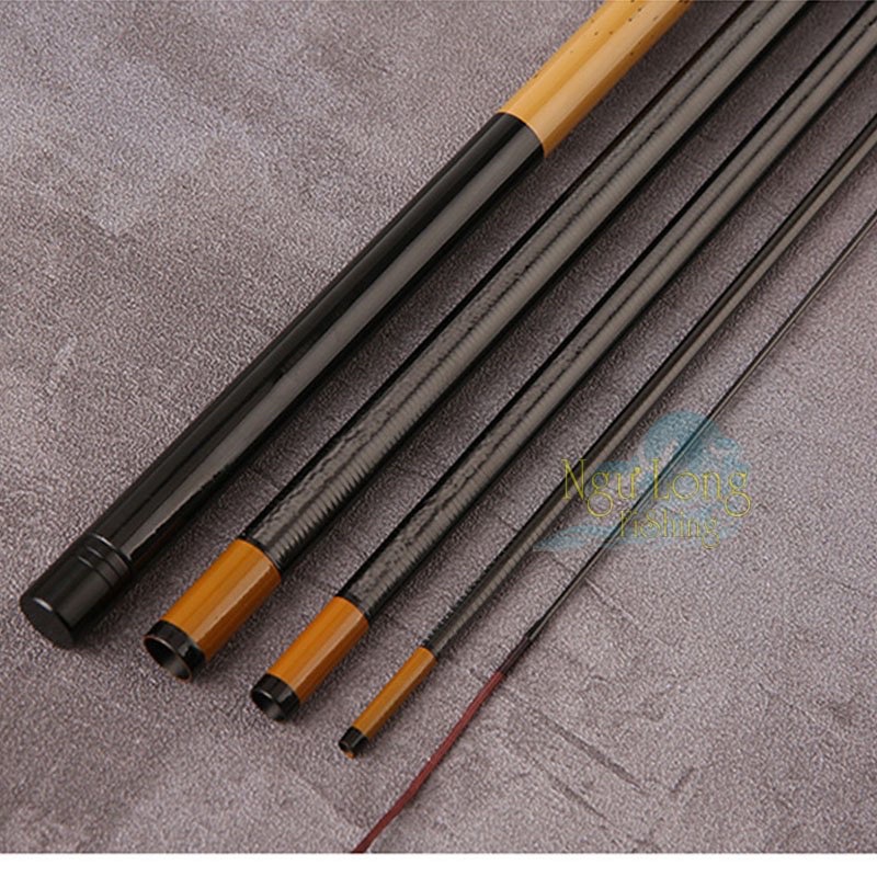 Cần Uy Vũ Cần câu tay Carbon độ cứng 3H siêu nhẹ, câu đơn câu đài tặng ngọn phụ và nhẫn